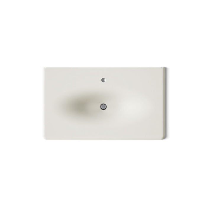 KOHLER K-3051-1 Iron/Impressions 37" Enameled cast iron vanity top with integrated oval sink