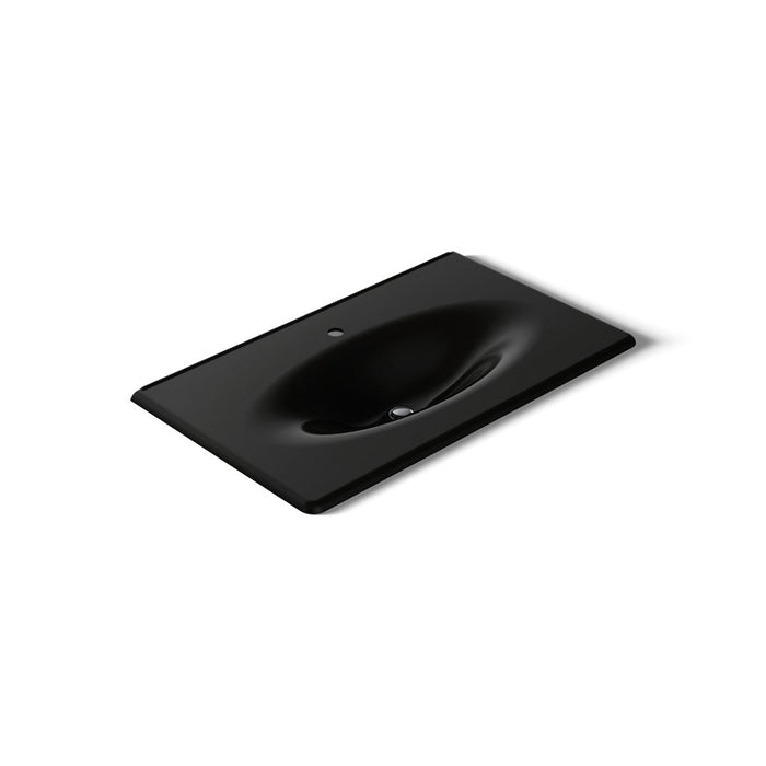 KOHLER K-3051-1 Iron/Impressions 37" Enameled cast iron vanity top with integrated oval sink