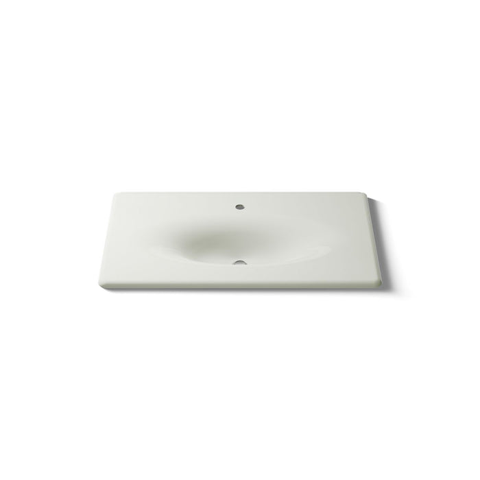 KOHLER K-3051-1 Iron/Impressions 37" Enameled cast iron vanity top with integrated oval sink, dune - view 5
