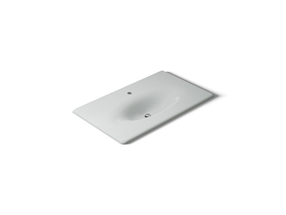 KOHLER K-3051-1 Iron/Impressions 37" Enameled cast iron vanity top with integrated oval sink