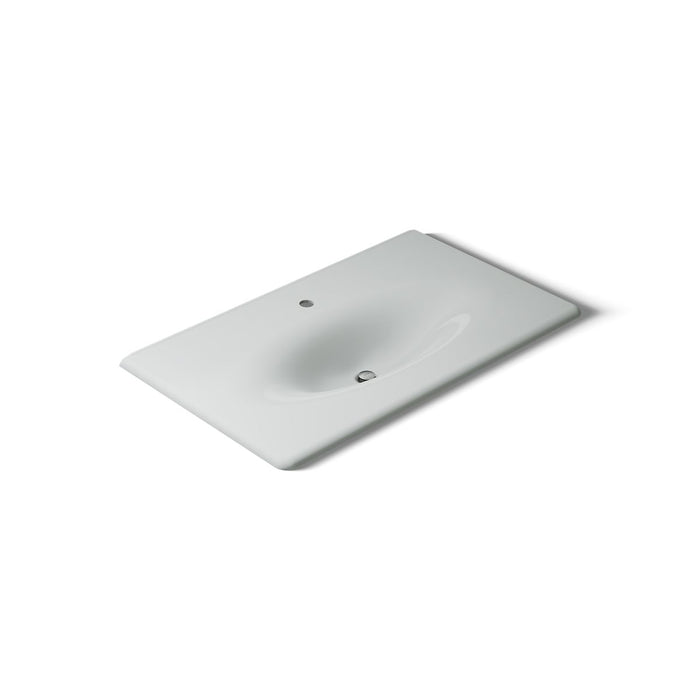 KOHLER K-3051-1 Iron/Impressions 37" Enameled cast iron vanity top with integrated oval sink