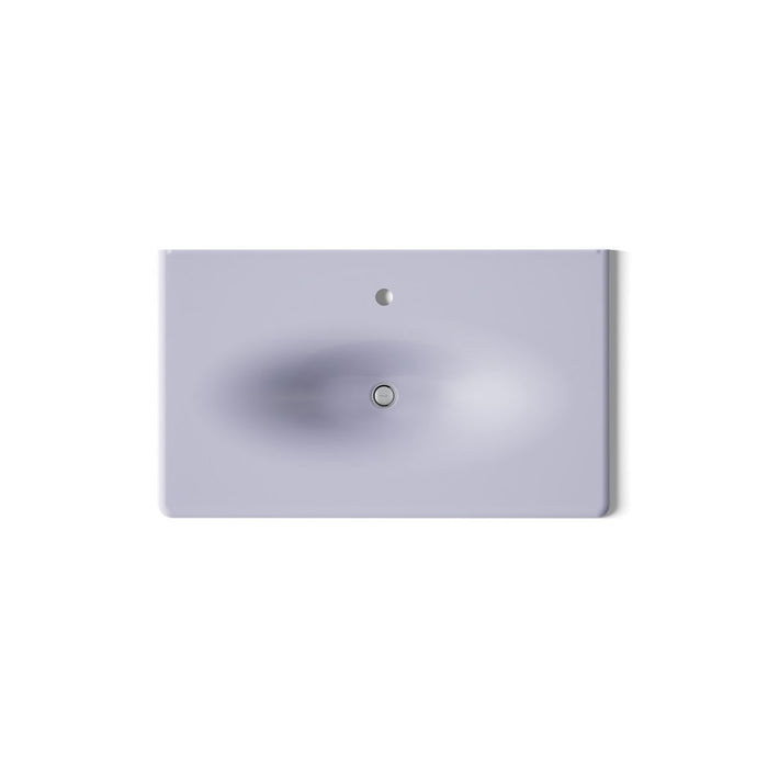 KOHLER K-3051-1 Iron/Impressions 37" Enameled cast iron vanity top with integrated oval sink, lavender grey - view 2