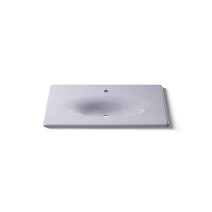 KOHLER K-3051-1 Iron/Impressions 37" Enameled cast iron vanity top with integrated oval sink, lavender grey - view 3