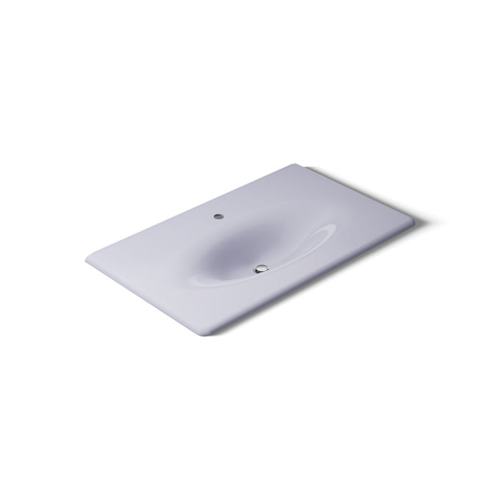 KOHLER K-3051-1 Iron/Impressions 37" Enameled cast iron vanity top with integrated oval sink, lavender grey - view 5