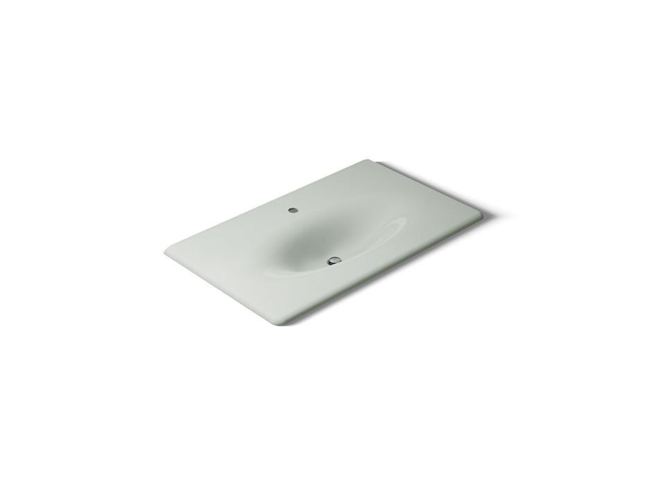 KOHLER K-3051-1 Iron/Impressions 37" Enameled cast iron vanity top with integrated oval sink