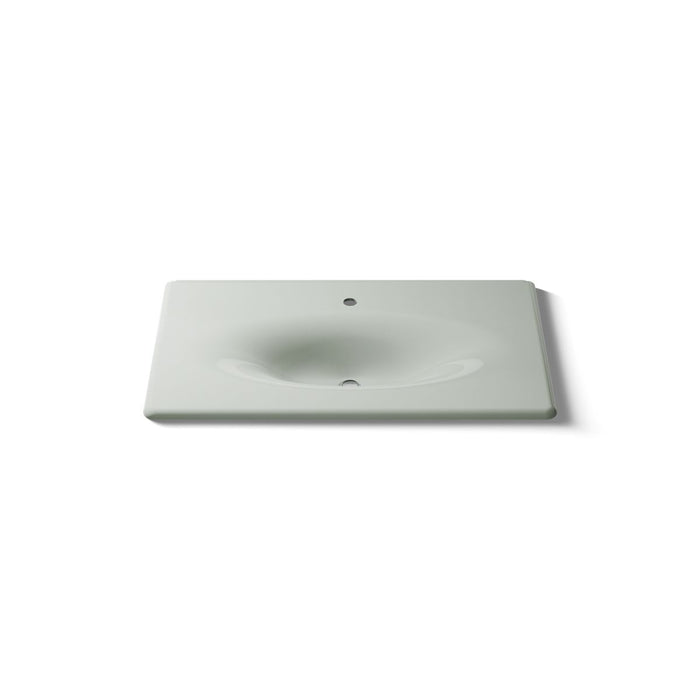 KOHLER K-3051-1 Iron/Impressions 37" Enameled cast iron vanity top with integrated oval sink