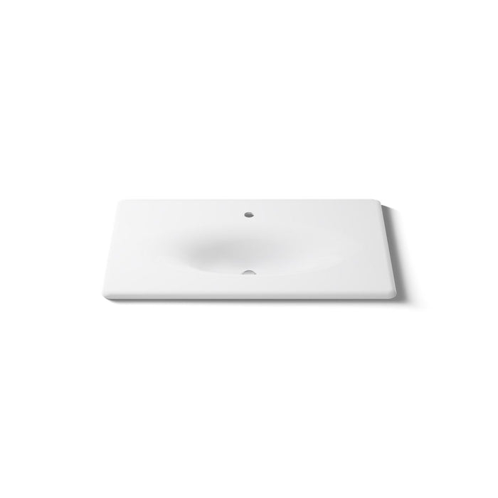 KOHLER K-3051-1 Iron/Impressions 37" Enameled cast iron vanity top with integrated oval sink