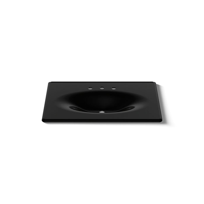 KOHLER K-3051-8 Iron/Impressions 37" Enameled cast iron vanity top with integrated oval sink