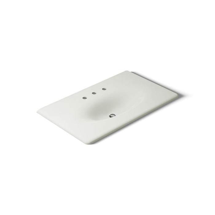 KOHLER K-3051-8 Iron/Impressions 37" Enameled cast iron vanity top with integrated oval sink, dune - view 3