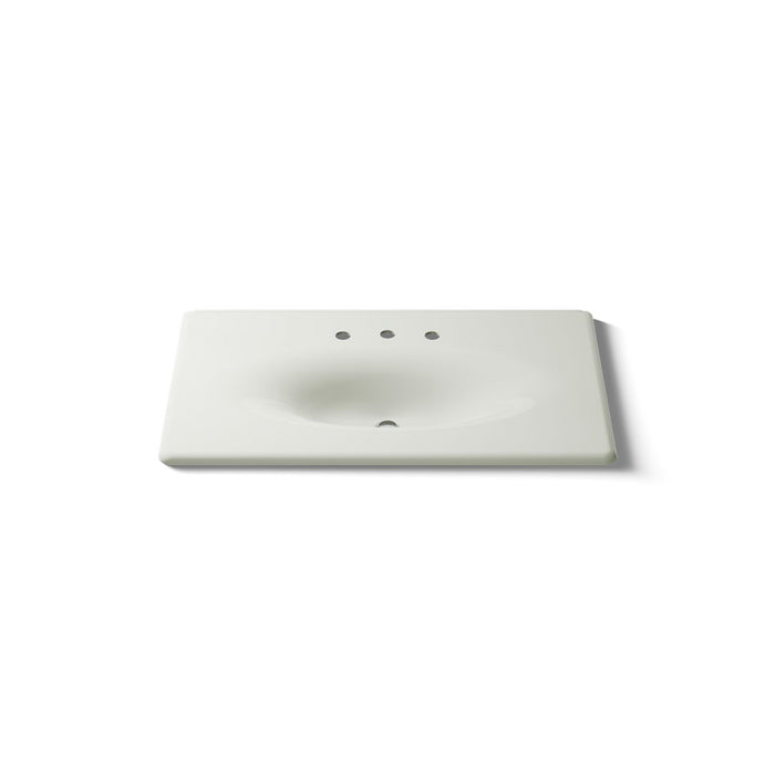 KOHLER K-3051-8 Iron/Impressions 37" Enameled cast iron vanity top with integrated oval sink, dune - view 5