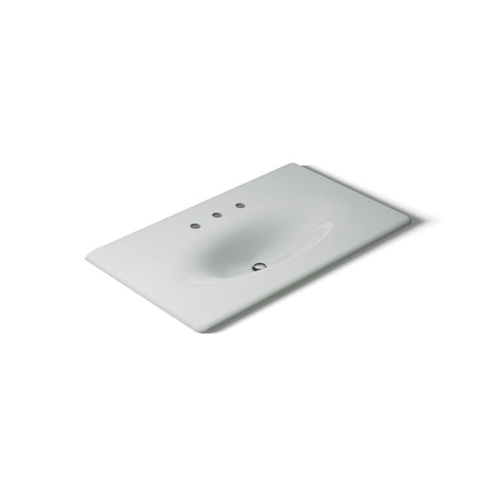 KOHLER K-3051-8 Iron/Impressions 37" Enameled cast iron vanity top with integrated oval sink
