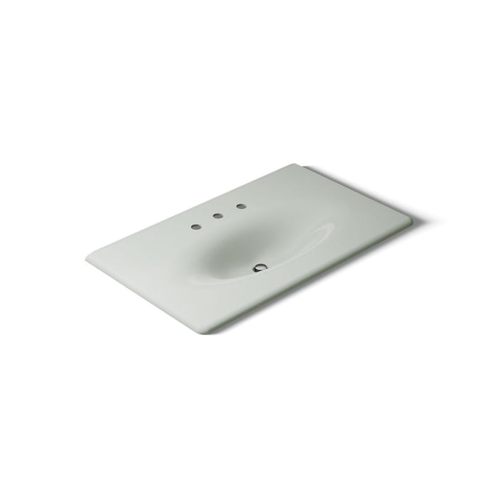 KOHLER K-3051-8 Iron/Impressions 37" Enameled cast iron vanity top with integrated oval sink