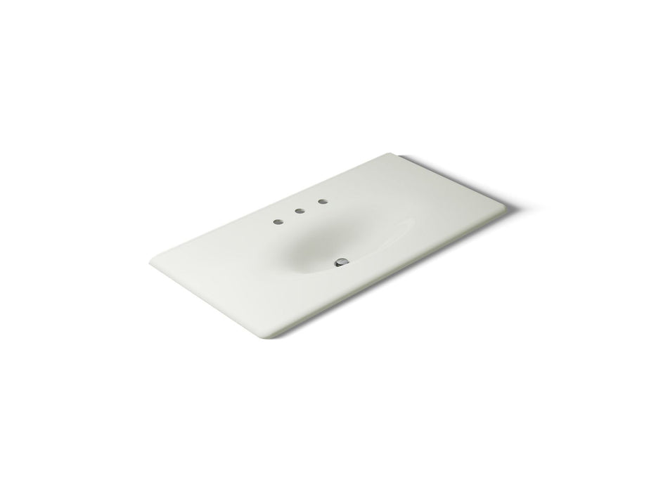 KOHLER K-3052-8 Iron/Impressions 43" Enameled cast iron vanity top with integrated oval sink