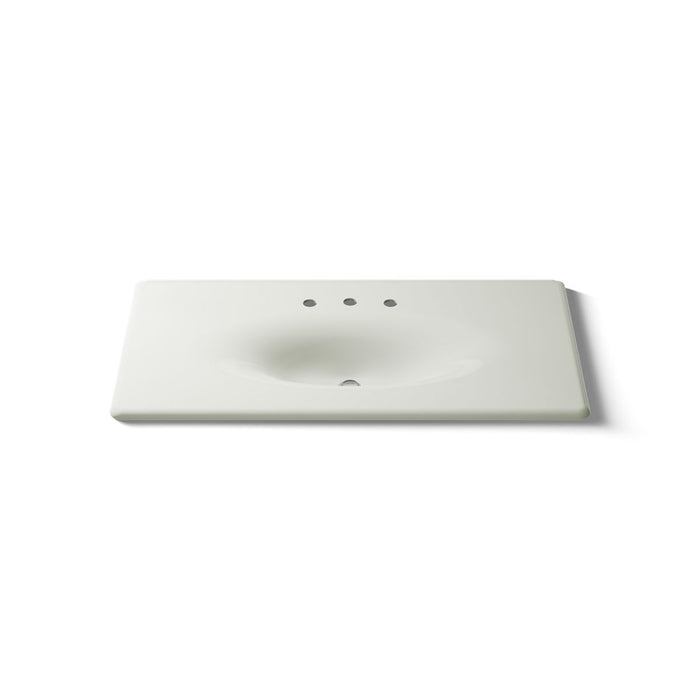 KOHLER K-3052-8 Iron/Impressions 43" Enameled cast iron vanity top with integrated oval sink