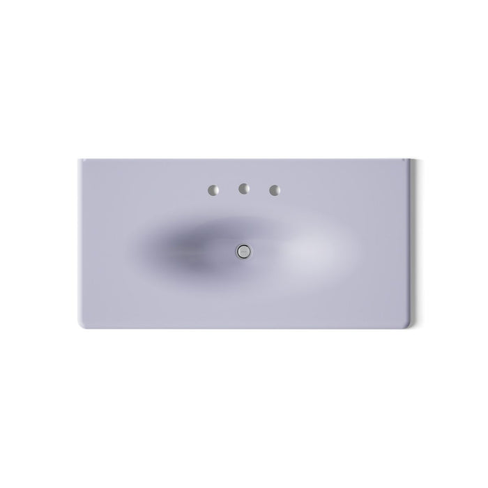 KOHLER K-3052-8 Iron/Impressions 43" Enameled cast iron vanity top with integrated oval sink