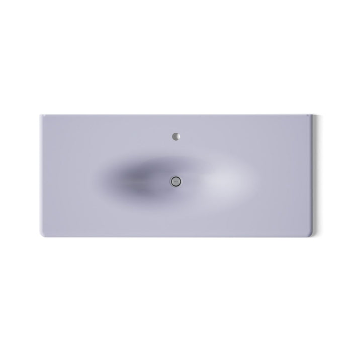 KOHLER K-3053-1 Iron/Impressions 49" Enameled cast iron vanity top with integrated oval sink, lavender grey - view 3