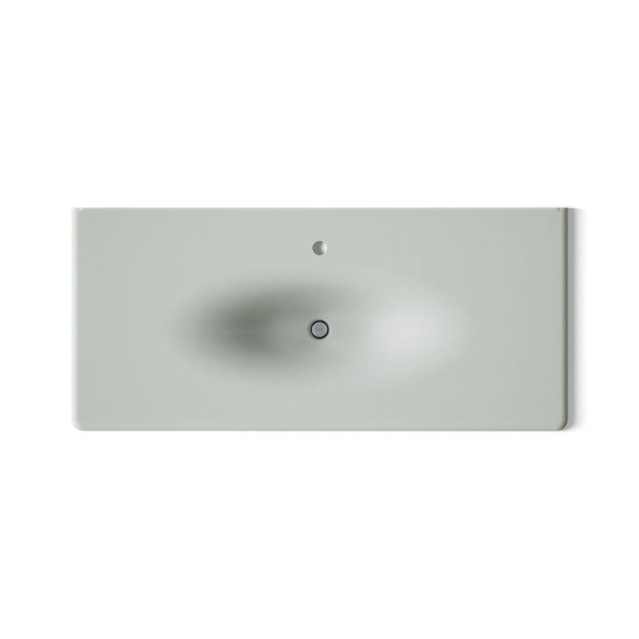 KOHLER K-3053-1 Iron/Impressions 49" Enameled cast iron vanity top with integrated oval sink, sea salt - view 2
