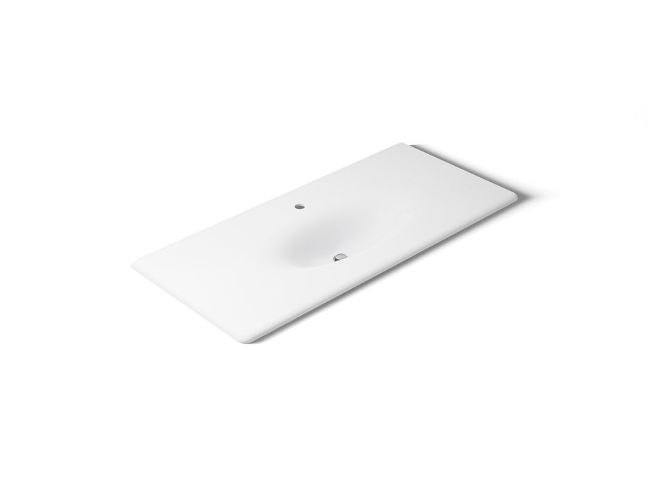 KOHLER K-3053-1 Iron/Impressions 49" Enameled cast iron vanity top with integrated oval sink