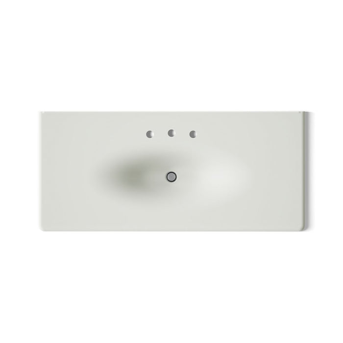 KOHLER K-3053-8 Iron/Impressions 49" Enameled cast iron vanity top with integrated oval sink, dune - view 2