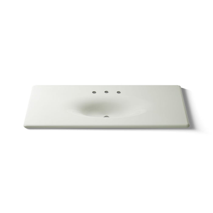 KOHLER K-3053-8 Iron/Impressions 49" Enameled cast iron vanity top with integrated oval sink, dune - view 5