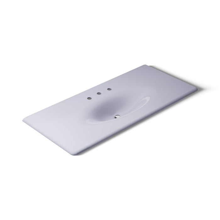 KOHLER K-3053-8 Iron/Impressions 49" Enameled cast iron vanity top with integrated oval sink, lavender grey - view 3
