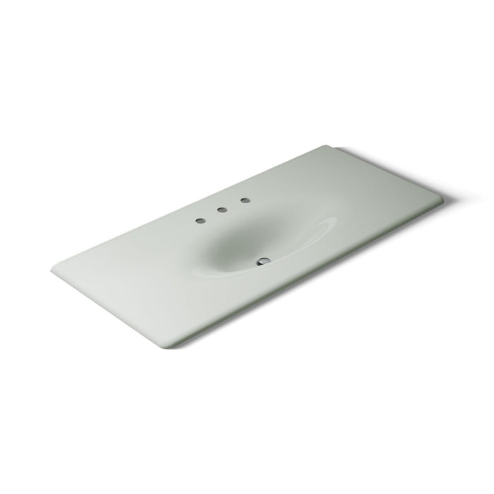KOHLER K-3053-8 Iron/Impressions 49" Enameled cast iron vanity top with integrated oval sink
