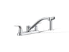 KOHLER K-30616 Jolt Two-handle kitchen sink faucet with side sprayer, polished chrome