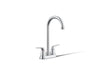 KOHLER K-30617 Jolt Two-handle bar sink faucet, polished chrome