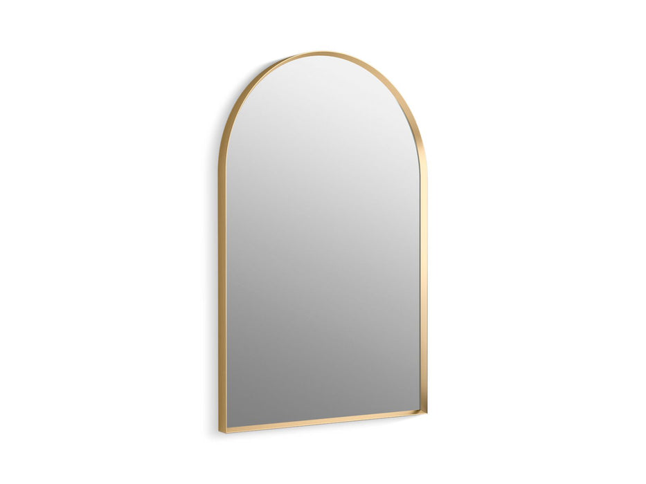 KOHLER K-30637 Essential 24" x 36" arched framed mirror, moderne brushed gold