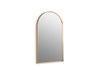 KOHLER K-30638 Essential 20" x 32" arched framed mirror, moderne brushed gold