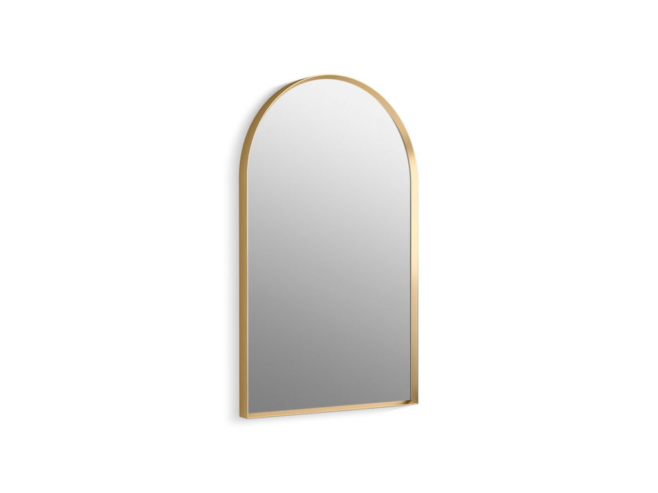 KOHLER K-30638 Essential 20" x 32" arched framed mirror, moderne brushed gold