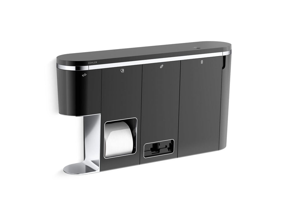 KOHLER K-30666-LWG Clean Haven Hygiene Station with Menstrual Product Dispenser, Left Mount, Polished Chrome - 3/4 view of pr