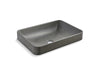 KOHLER K-30673-N Vox 23" rectangular vessel bathroom sink, no overflow, ashen
