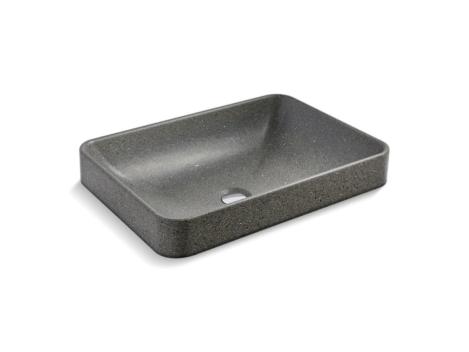 KOHLER K-30673-N Vox 23" rectangular vessel bathroom sink, no overflow, ashen