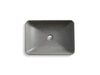 KOHLER K-30673-N Vox 23" rectangular vessel bathroom sink, no overflow, ashen - view 3