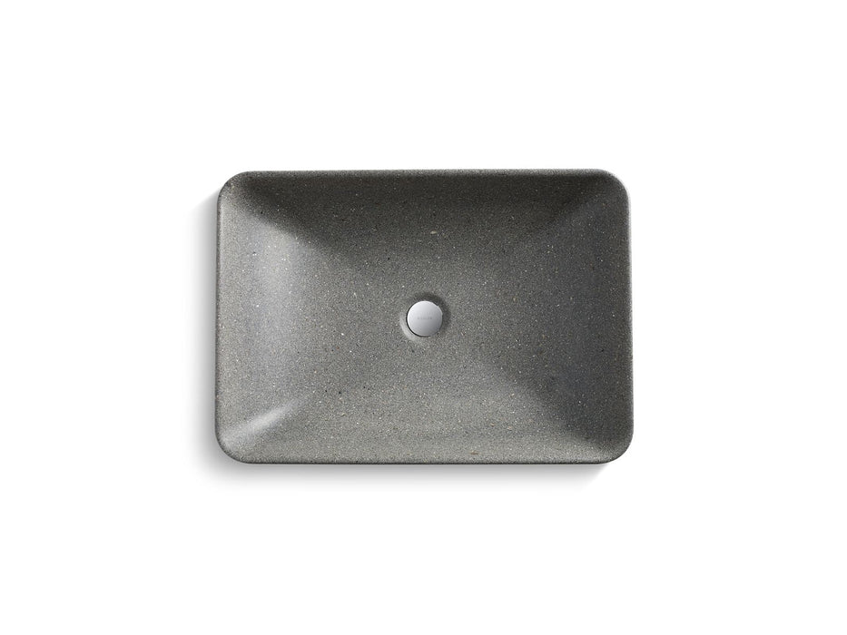 KOHLER K-30673-N Vox 23" rectangular vessel bathroom sink, no overflow, ashen - view 3