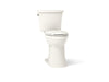 KOHLER K-30688 Kelston ContinuousClean Tall Two-piece Elongated Toilet, 1.28 GPF, Biscuit - 3/4 view of product