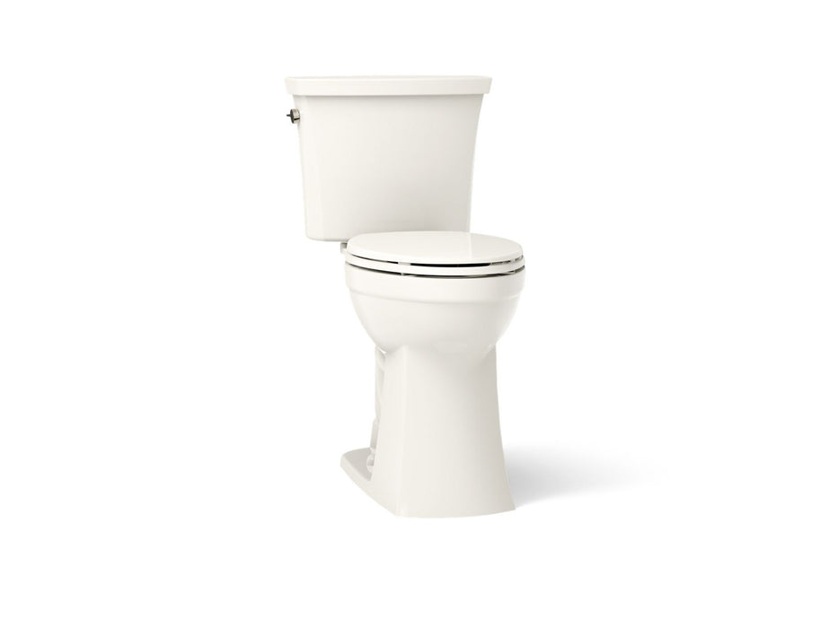 KOHLER K-30688 Kelston ContinuousClean Tall Two-piece Elongated Toilet, 1.28 GPF, Biscuit - 3/4 view of product