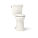 KOHLER K-30688 Kelston ContinuousClean Tall Two-piece Elongated Toilet, 1.28 GPF, Biscuit - 3/4 view of product