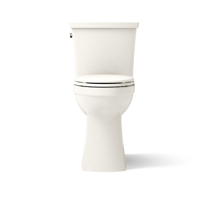 KOHLER K-30688 Kelston ContinuousClean Tall Two-piece Elongated Toilet, 1.28 GPF, Biscuit - front view of product