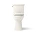 KOHLER K-30688 Kelston ContinuousClean Tall Two-piece Elongated Toilet, 1.28 GPF, Biscuit - front view of product
