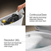 KOHLER K-30812 Santa Rosa ContinuousClean ST one-piece compact elongated toilet, 1.28 gpf, black black - view 3