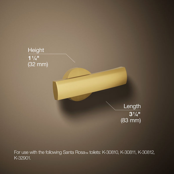 KOHLER K-30919-R Santa Rosa Right-hand trip lever, vibrant brushed moderne brass - view 5