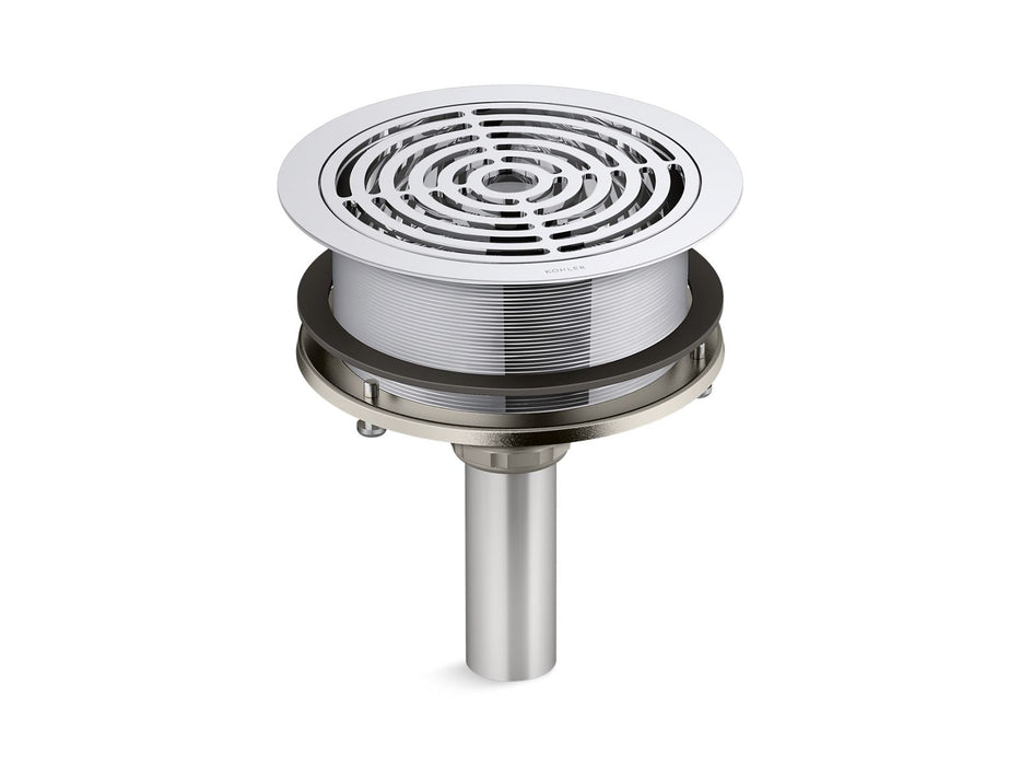 KOHLER K-30928 Aquifer Grated drain, polished chrome