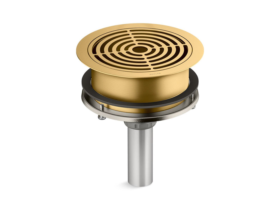 KOHLER K-30928 Aquifer Grated drain, vibrant brushed moderne brass