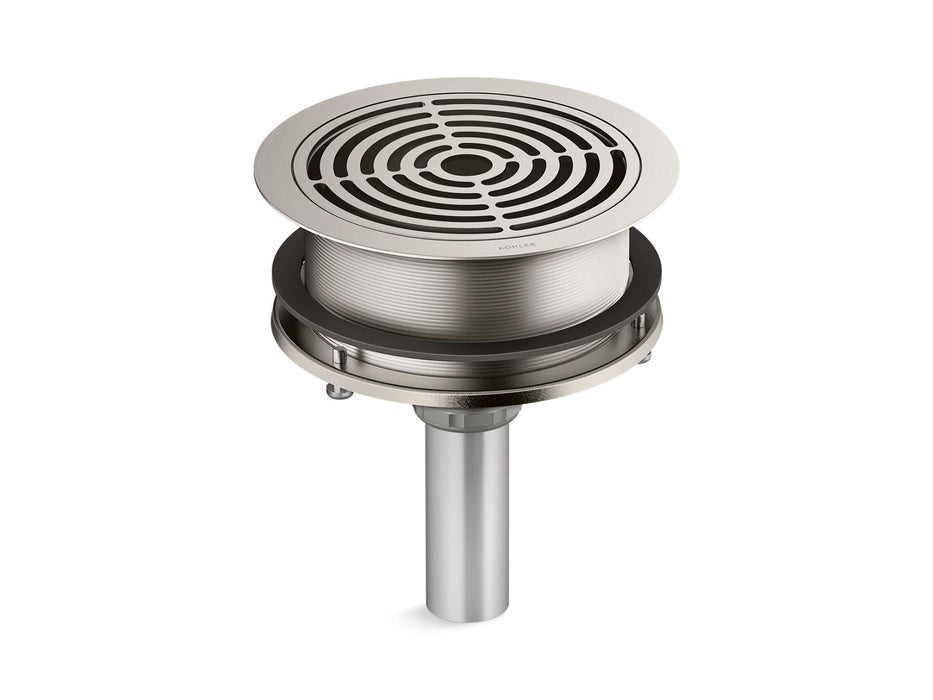 KOHLER K-30928 Aquifer Grated drain, vibrant stainless