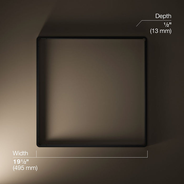 KOHLER K-31111 Real Rain Overhead panel trim, matte black - view 4