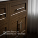 KOHLER K-31246-ASB Quo 60" Bathroom Vanity Cabinet with Sinks and Quartz Top, Draper Oak - Detail image of a product feature