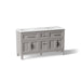 KOHLER K-31246-ASB Quo 60" Bathroom Vanity Cabinet with Sinks and Quartz Top, Mohair Grey - 3/4 view of product