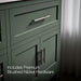 KOHLER K-31247-ASB Quo 72" Bathroom Vanity Cabinet with Sinks and Quartz Top, Umbral Green - Detail image of a product featur